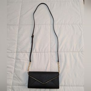Rebecca Minkoff Black Cleo Wallet with Gold Chain
